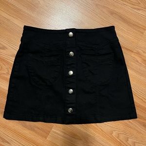 Forever 21 Black Jean Mini Skirt, Size 26